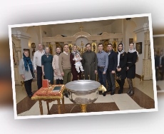 Крещение Платона в церкви